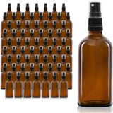 Oputec 68 x 100 ml sprayflessen – bruin glas met fijne verstuiver – lekvrij & handzaam