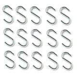 Merriway BH04903 S-haak Keuken Staal BZP 25mm 2.4mm Gauge - Pack van 50 Stuks