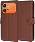 Techsuit Hoesje geschikt voor HONOR 600/600 Pro - Leather Folio Book Wallet Case - Bruin