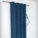 HomeMaison Verduisterend en isolerend ribfluwelen gordijn, Polyester, Donkerblauw, Inbetween gordijn