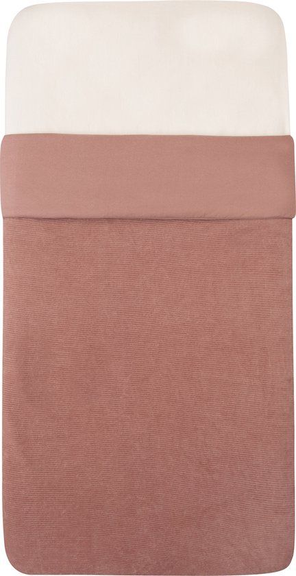 Witlof For Kids Velvet Rib Ledikantdeken Tuck-Inn Dusty Pink 60 x 120 cm