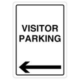 V Safety Visitor Parking - Pijl Links 210 x 297 mm (A4) - 1mm stijve kunststof veiligheidsteken