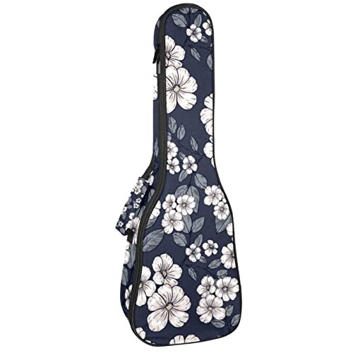 Mersov Tenor Ukulele Gigbag Waterdichte Ukelele Case Gewatteerde Rugzak, Geweldig voor Sopraan Concert (21/23/24") Vintage Bloemen