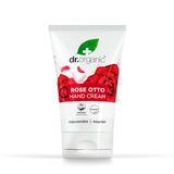Dr Organic Roos Otto Hand- & Nagelcrème, Hydraterend, Herstellend, Natuurlijk, Vegetarisch, Dierproefvrij, Zonder Parabenen & SLS, Gerecycled & Recyclebaar, 125ml
