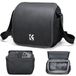 K&F CONCEPT Sac à bandoulière pour appareil photo | Étui étanche pour appareil photo, poche intérieure portable avec séparateur amovible pour appareil photo, objectif, noir