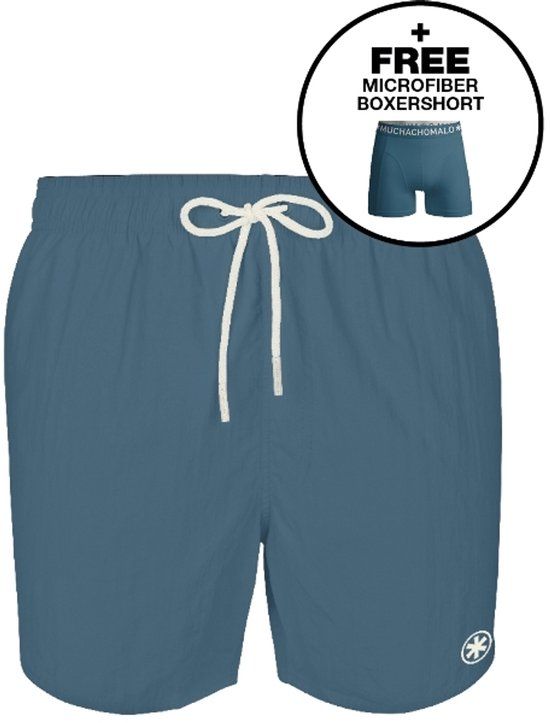 Muchachomalo Jongens Zwembroek + Boxershort - Maat 122/128 - Blauw