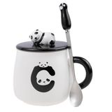 Lachineuse Panda Collection mok – Panda Style – met deksel en lepel – inhoud