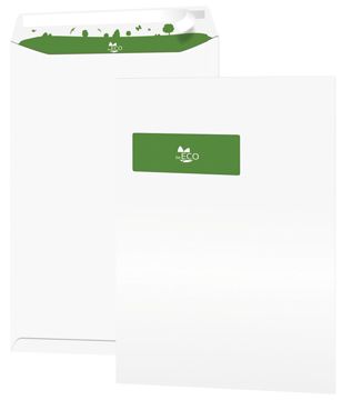 BE Eco Akte-enveloppen ft 229 x 324 mm C4 met venster links ft 40 x 110 mm doos van 250 stuks