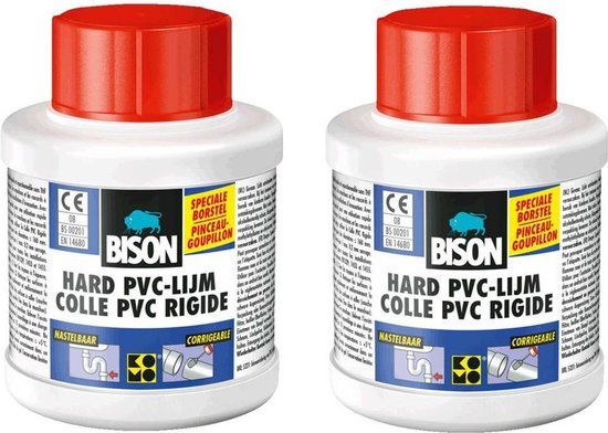 Bison 2x Bison hard PVC lijm 100 ml - Montagelijm - Watervast