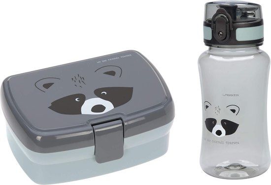 Lässig Lunch Set About Friends Racoon (Lunchbox + Drinking Bottle)