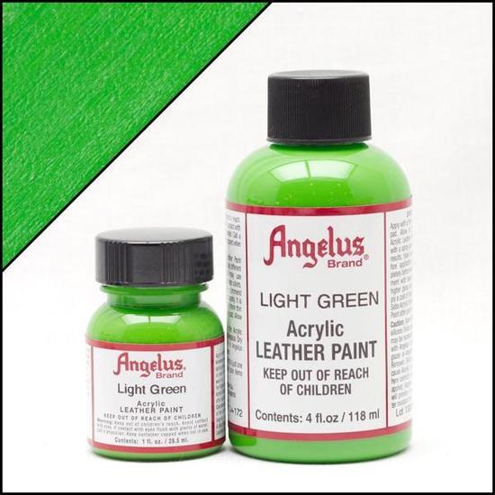 Angelus leerverf Licht Groen 118ml/4oz - Voor glad lederen oppervlakken van o.a. schoenen tassen en jassen