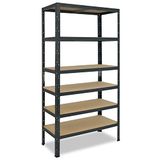 Shelfplaza HOME metalen stellingkast - 200x75x45 cm - antraciet - 6 planken