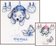 Vervaco Borduurpakket Geboorte Babywas 20 x 22 cm