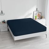 MB HOME ITALY Hoeslaken Max Color, donkerblauw, tweepersoonsbed 170 x 200 cm