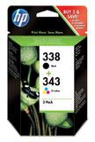 HP 338+343 Inktcartridge Multipack - Zwart & Kleur - SD449EE