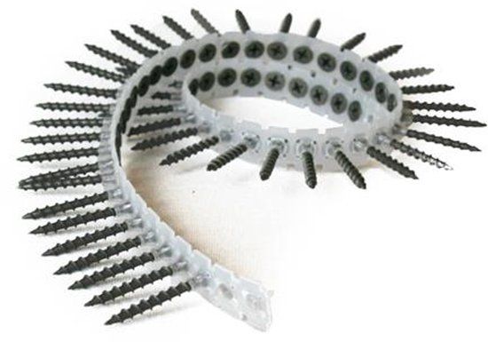 Hoenderdaal Fasteners Hoenderdaal Gipsplaatschroeven OP BAND fijne draad - Phillips2 - 3,6x35mm - Gefosfateerd - Voldraad (1000 stuks)