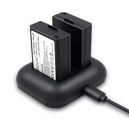 ENEGON vervangende batterij (2-pack) en snelle USB-oplader voor Canon LP-E10, Compatible with Canon EOS Rebel T3, T5, T6, Kiss X50, Kiss X70, EOS 1100D, EOS 1200D, EOS 1300D