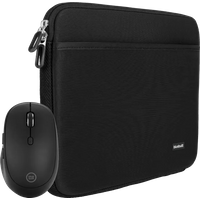 BlueBuilt Laptophoes 33 cm 14 inch M Zwart + Tradendum Muis