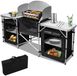 OEM Opklapbare campingtafel met 3 werkbladen – 164,5 x 104 x 52 cm, geschikt voor camping en tuin