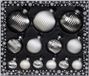 Inge-glas Inge goods Kerstballen met piek - 13st - glas - zilver - 4-6-8 cm