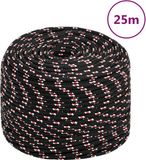 vidaXL Boot touw 6 mm 25 m polypropyleen zwart