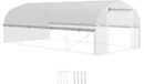 Outsunny Kunststoff, verzinkter Stahl Weiß 595L x 300B x 200H cm Gewächshaus