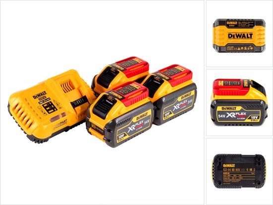 DeWalt DCB118X3 FlexVolt 54V/18V Starterset + 3x DCB547 9.0Ah Accu
