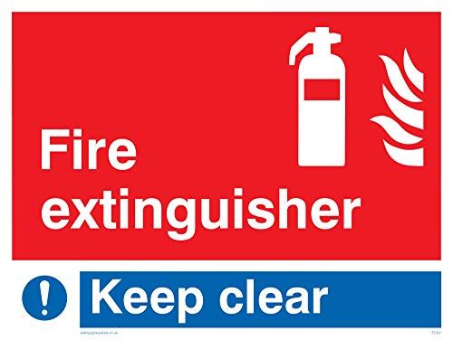 Viking Signs FZ337-A3L-1M "Brandblusser Keep Clear" Sign - Plastic - 300x400mm