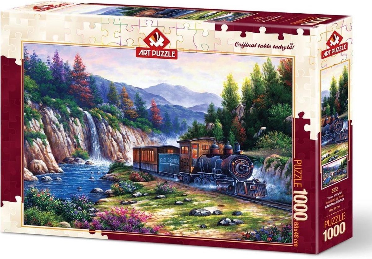 Art Puzzle Travelling by Train Puzzel 1000 Stukjes