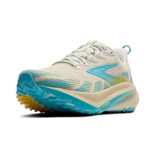 Brooks Ghost Trail voor dames - Zand/Ster Wit/Gouden Uur - Maat 8 Medium