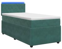 vidaXL Boxspringbed met matras Donkergroen 100 x 200 cm Fluweel