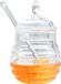 Miel pot transparent avec couvercle - Pot à miel en forme d'abeille - Bouchon doseur pour miel fait maison - Pot à miel pour la cuisine