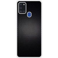 Samsung Galaxy A21S Dark metal Verstevigd hoesje met sublimatie bedrukking
