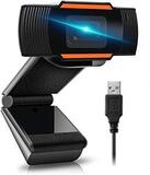 Peak Trading Full HD webcam 1080P, webcam met microfoon voor pc, USB 2.0 webcamera, webcam voor videogesprekken, plug and play, opname, studie, gaming en conferenties op zoom/Youtube en Skype