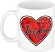Bellatio Decorations Mok/beker valentijn - I love you - 300 ml