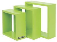 phoenix group AG MINECRAFT - Wandplanken, set van 3, 3 kubussen in verschillende maten, groen