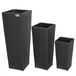 Casaria Bloempotten 3 Stuks - Polyrotan - Zwart