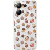 Xiaomi Bedrukt siliconen hoesje compatibel met Xiaomi Redmi Note 13 4G Cupcake vintage