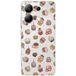 Xiaomi Bedrukt siliconen hoesje compatibel met Xiaomi Redmi Note 13 4G Cupcake vintage