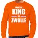 Bellatio Decorations Koningsdag sweater I am the King of Zwolle - heren - Kingsday Zwolle outfit / kleding / trui XXL