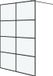 vidaXL Inloopdouchewand 140x195 cm Mat ESG-glas Zwart