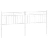 VidaXL Hoofdeind & Voeteind Wit Staal 180 cm