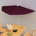 Maison Exclusive - Pare-soleil demi-lune avec poteau, 180x90 cm, bordeaux
