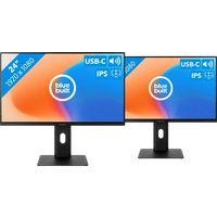BlueBuilt 24 inch Full HD Monitor met USB C Duo pack