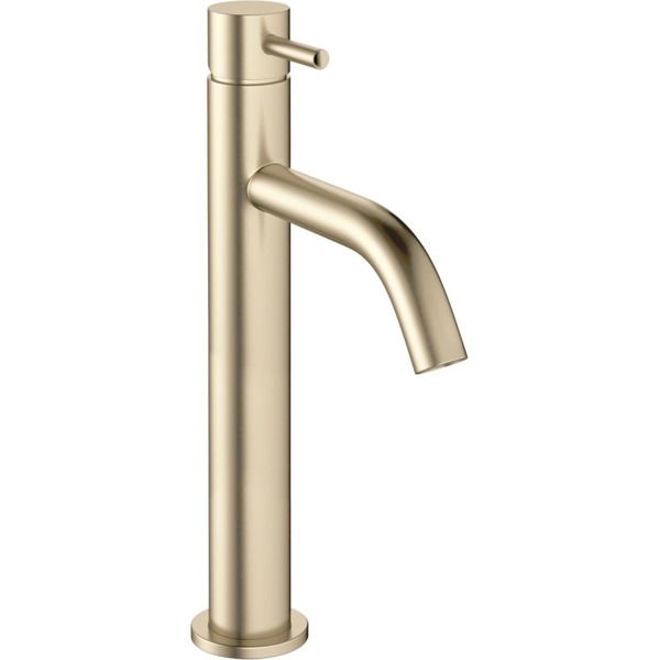 Crosswater MPRO Wastafelkraan Hoog - Geborsteld Messing - 36.2cm