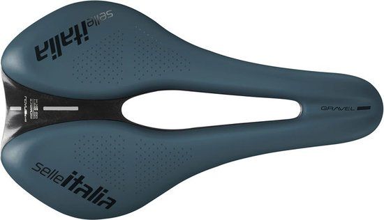 Selle Italia Novus Evo Boost Gravel TM Superflow Zadel - Blauw - 145 mm