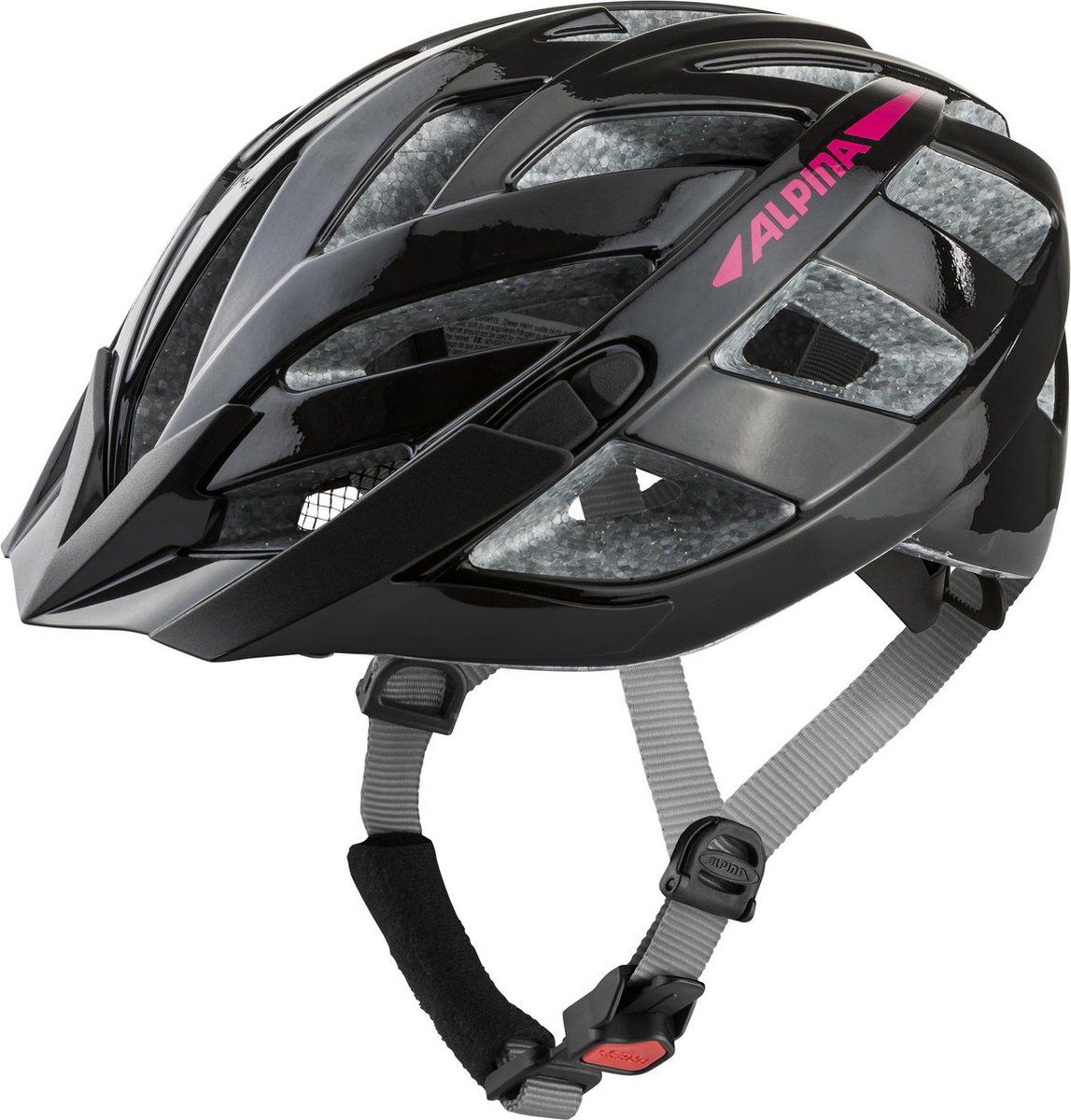 Alpina Panoma 2.0 Helm - Black-Pink Gloss - 56-59