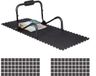 Relaxdays 120x tapis de protection fitness - tapis de fitness - tapis de sol amortisseur - noir - 30x30