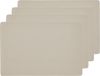 Zeller Placemats lederlook - 8x - creme - 45 x 30 cm - kunstleer - onderlegger