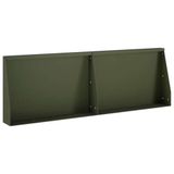 vidaXL Keermuur - 2 stuks - 60 x 12 x 30 cm - Staal - Olijfgroen